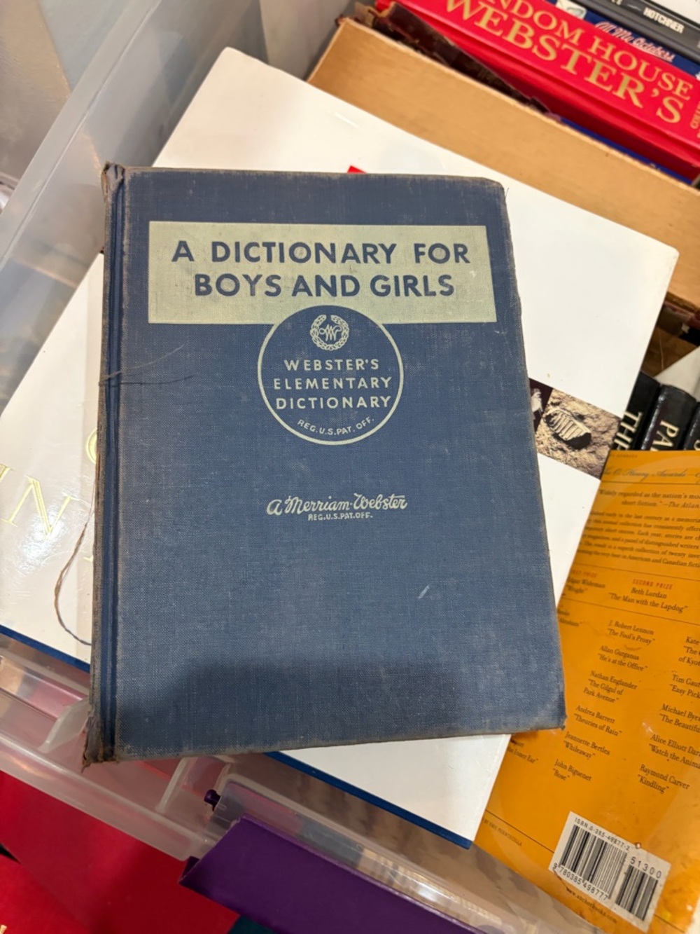 A Dictionary for Boys and Girls - Webster's Elementary Dictionary (Blue) vintage